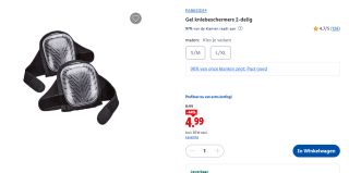 PARKSIDE® Gel kniebeschermers 2-delig met klittenbandsluiting voor €4,99 in de Lidl webshop