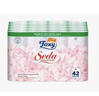 Papel Foxy Seda higiénico Neutro 3 Capas 6 rollos x 7 pack total 42 rollos a solo 17,04€
