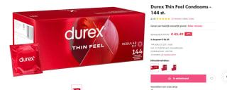 Durex Thin Feel Condooms - 144 stuks voor €43,49 bij Easy Toys