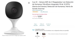 Cámara Imou WiFi 2 MP a $559 en Amazon