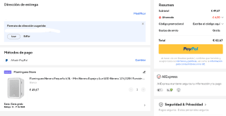 Flamingueo Nevera Pequeña 6,5L Espejo y Luz LED por 43,67€