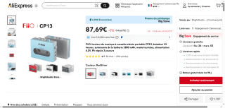 Lecteur de cassettes portable FiiO CP13 à 87,69€