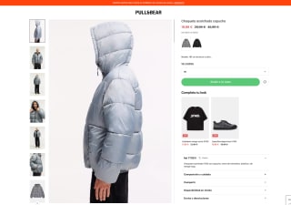 Chaqueta acolchada capucha Pull and Bear Hombre por solo 19,99€