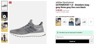 Adidas Sportswear ULTRABOOST 1.0 grijs voor €98,95 bij Zalando