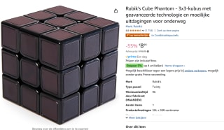 Rubik's Cube Phantom - 3x3-kubus voor €8,99 bij Amazon