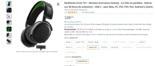 Auriculares gaming SteelSeries Arctis 7X+ por 129,99€