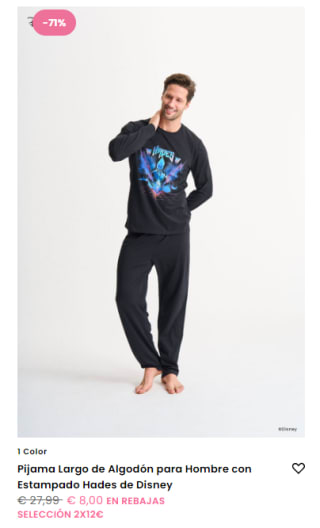 2 prendas por 12€ en tezenis por ejemplo 2 pijamas por 12€ unidad por 6€