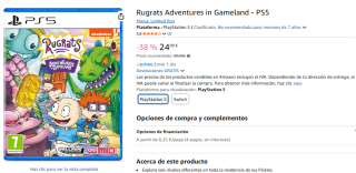 Videojuego Rugrats Adventures in Gameland Nintendo/PS5 por 24,99€