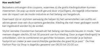 Gratis tweedehands kleding shoppen op Utrecht centraal