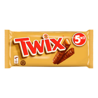 Twix Melk Chocolade karamel Repen 5-pack, 10 x 25 g voor €5 bij Foodello