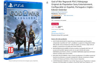 God of War Ragnarok PS4 por 28,49€.