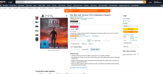 Videojuego Star Wars Jedi Survivor PS5 por solo 19,99€