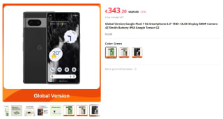 Google Pixel 7 (8GB/128GB) global version voor €343,20