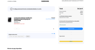 Lavadora secadora Samsung WD90T534DBN 9kg/6kg 1400 rpm Autodosificación por 561,66€