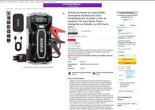 Arrancador de coches Acezuk 6000A por solo 53,19€