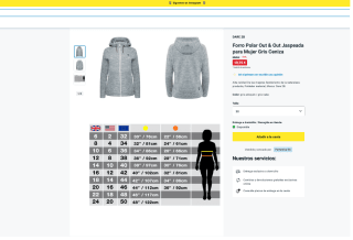 Forro Polar para Mujer Gris Ceniza a tan solo 19,75€
