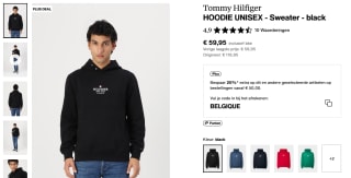 Tommy Hilfiger Unisex hoodie voor €47,96 bij Zalando