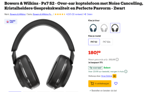 Bowers & Wilkins Px7 S2 Zwart voor €180,99 bij Bol