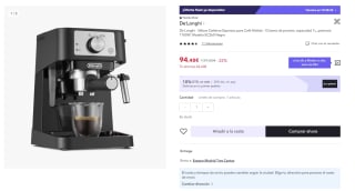 Cafetera Espresso para Café Molido. 15 bares marca De'Longhi por 79,40€