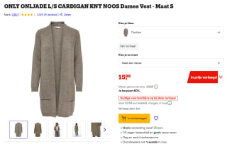 Only Jade cardigan vest voor €15,99 bij Bol