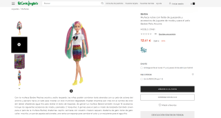 Barbie Arcoiris con accesorios por 12,97€