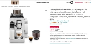 De'Longhi Rivelia EXAM440.55.W Koffiezetapparaat voor €598 bij Amazon