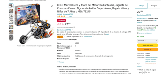LEGO Marvel Meca y Moto del Motorista Fantasma por 26,24€