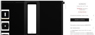 Subwoofer Wi-Fi Sonos Sub por $10,199 | El Palacio de Hierro