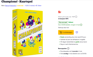 Champions! - Kaartspel voor €5 bij Bol