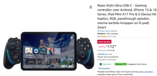 Razer Kishi Ultra - USB-C Gaming Controller voor €102,99 dmv code met Amazon prime