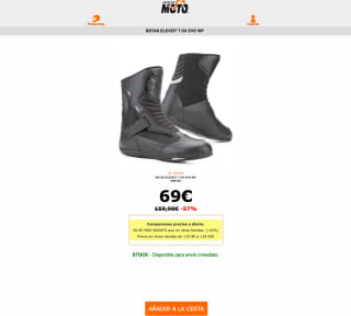 Botas para moto Eleveit T OX Evo WP Road Impermeables por tan solo 69€