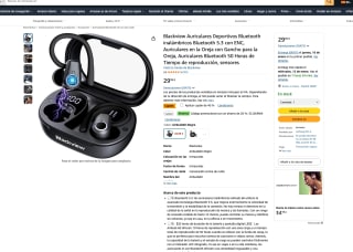 Blackview Auriculares Deportivos Bluetooth inalámbricos 5.3 con ENC por solo 12€