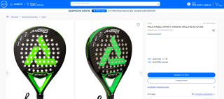 Pala Padel Xfinity Anomis con estuche por $39.990