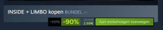 INSIDE + LIMBO bundel voor €2,68 via Steam