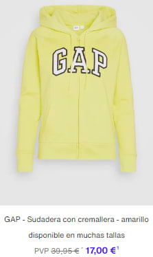 GAP - Sudaderas hasta 18€