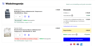 2e halve prijs op dekbedovertrekken bij Bol