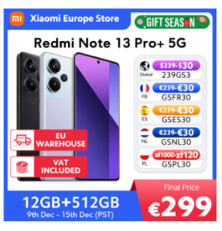 Xiaomi-Smartphone Redmi Note 13 Pro Plus 5G à 327,68€