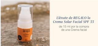 Regalo crema solar facial SPF33 de 15ml por compra de una crema facial