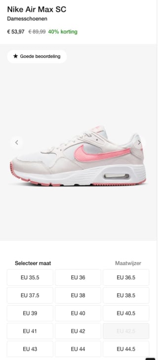 Nike Air Max Sneakers vanaf 35,97 euro