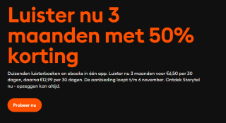 Probeer 3 maanden Storytel voor €6,50