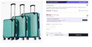 Juego de 3 Maletas Trolley ABS Semirrígidas 4 Ruedas por 59.49€ (Cuenta Nueva 49.49€)