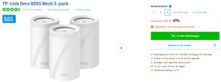 TP-Link Deco BE65 Wi-Fi 7 Mesh 3-pack bij Coolblue voor €470