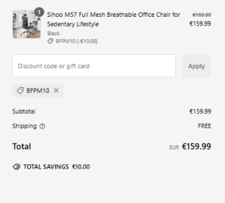 Silla de oficina transpirable de malla completa Sihoo M57 por 159,99€