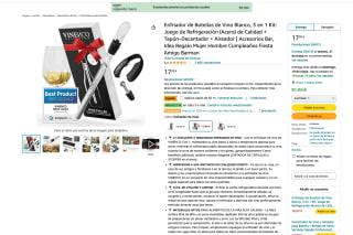 Juego de Refrigeración + Tapón decantador aireador por solo 8,99€