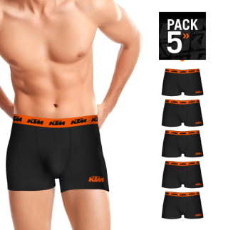 Pack 5 calzoncillos KTM en color negro por solo 7,45€