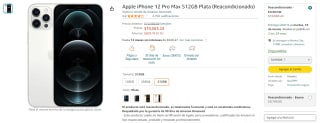 iPhone 12 Pro Max 512GB Reacondicionado por $8,884 en Amazon con Banorte