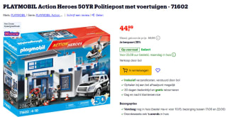 Playmobil Action Heroes Politiepost met voertuigen (71602) voor €44,99 bij Bol