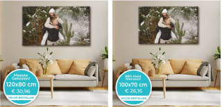 Tot 76% korting op canvas met eigen afbeelding + gratis verzending