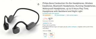 Philips TAA6606 Draadloze open-ear Sporthoofdtelefoon voor €67 bij Amazon