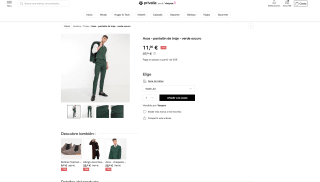 Pantalón Asos de traje verde oscuro por tan solo 11€